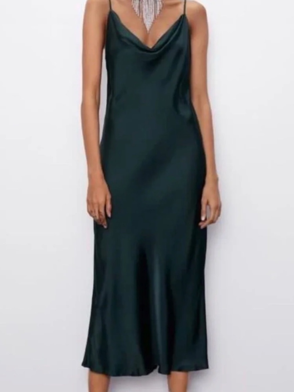 Zara Emerald Green Slip dress
